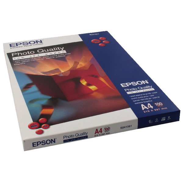 Epson S041061 Photo Quality Inkjet Paper [Pack of 100]