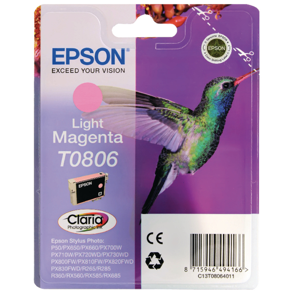 Epson T080640 Light Magenta Cartridge