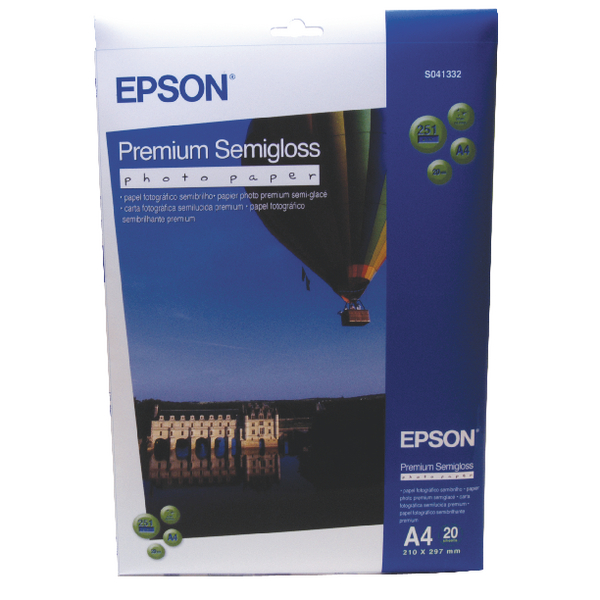 Epson S041332 Premium Semigloss Photo Paper [Pack of 20]