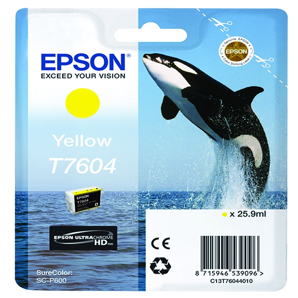 Epson T7604 Yellow Ink Cartridge C13T76044010 / T7604