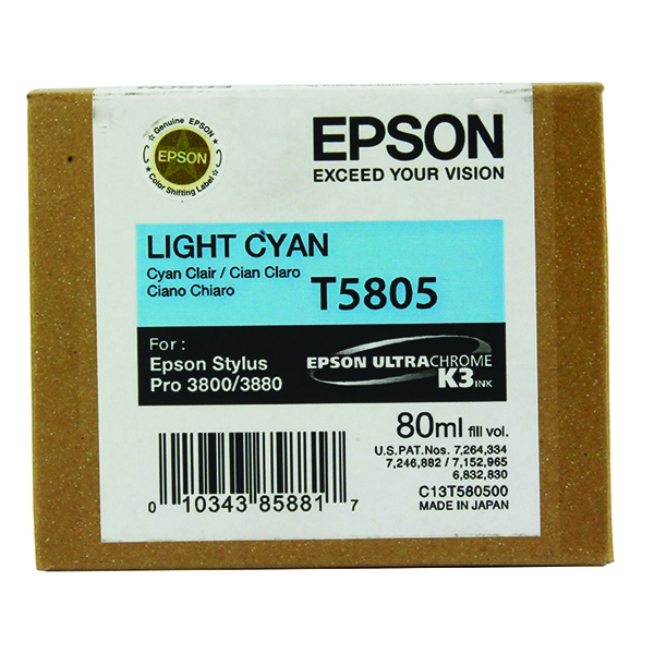 Epson T580500 Light Cyan Ink (80ml)
