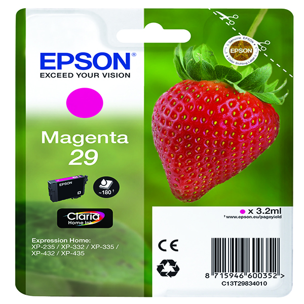 Epson 29 Magenta Inkjet Cartridge C13T29834010 / T2983