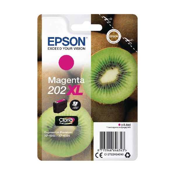 Epson 202XL Magenta Inkjet Cartridge C13T02H34010 alternative image 1