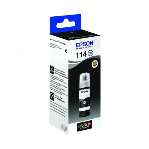 Epson 114 Ecotank Pigment Black Ink Bottle C13T07A140