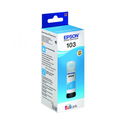 Epson 103 EcoTank Cyan Ink Bottle WE C13T00S24A10