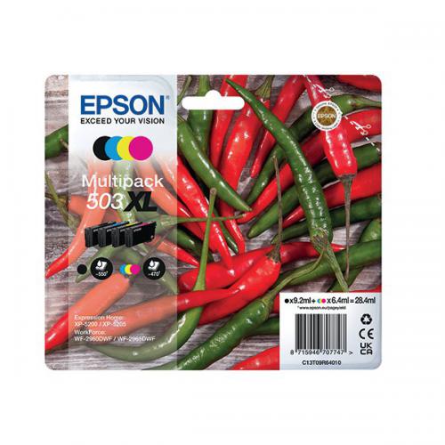 Epson 503XL Inkjet Cartridges High Yield Multipack CMYK C13T09R64010