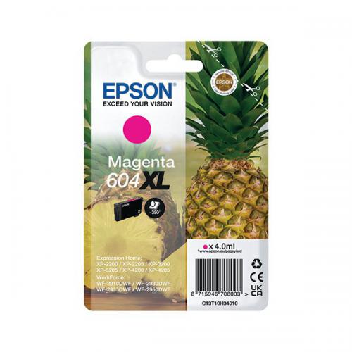 Epson 604XL High Capacity Magenta Original Ink Cartridge C13T10H34010