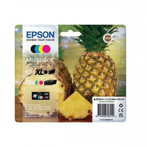 Epson 604XL 4 Colour Original Ink Cartridge Multipack C13T10H94010