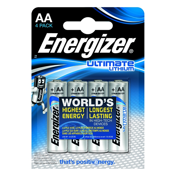 Energizer E2 Lithium Batteries AA [Pack of 4]