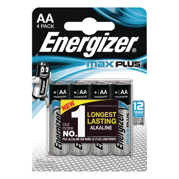 Energizer Max Plus AA Batteries [Pack of 4]