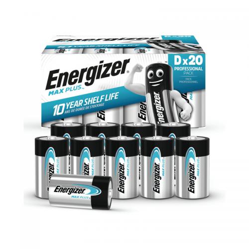Energizer Max Plus Alkaline D Battery [Pack of 20]