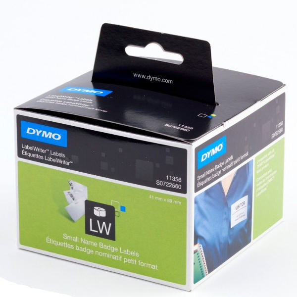 Dymo Small Name Badge Labels 41x89mm Removable [Pack of 300]