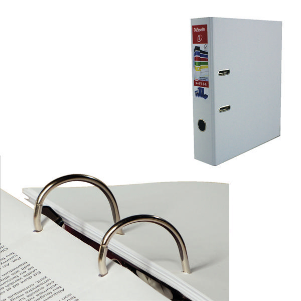 Esselte A4 Lever Arch File PVC 75mm White [Pack of 10]