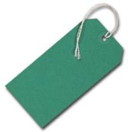 Strung Tags Green [Pack of 1000]