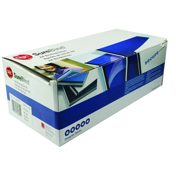 GBC Surebind Strips 25mm Blue [Pack of 100]