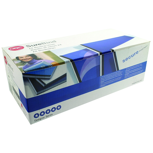 GBC Surebind Strips 25mm Black [Pack of 100]