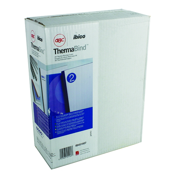 GBC 1.5mm 250g Thermal Covers Leathergrain Clear and Black [Pack of 100]