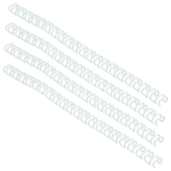 GBC 6mm 34 Ring Wires White [Pack of 100]
