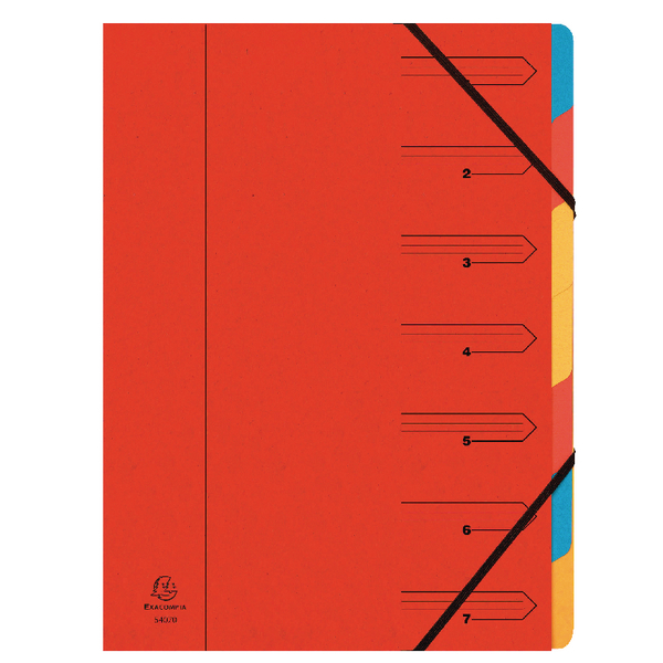 Europa 7 Part Organiser Red