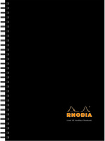 Rhodia Business Book A5 Wirebound Hard Back Notebook Black [Pack of 3] alternative image 1