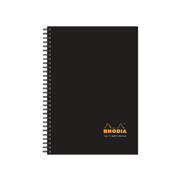 Rhodia Business Book A5 Wirebound Hard Back Notebook Black [Pack of 3]