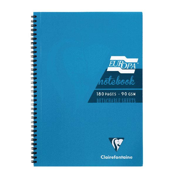 Europa A4 Notebook 180 Pages Turquoise [Pack of 5]