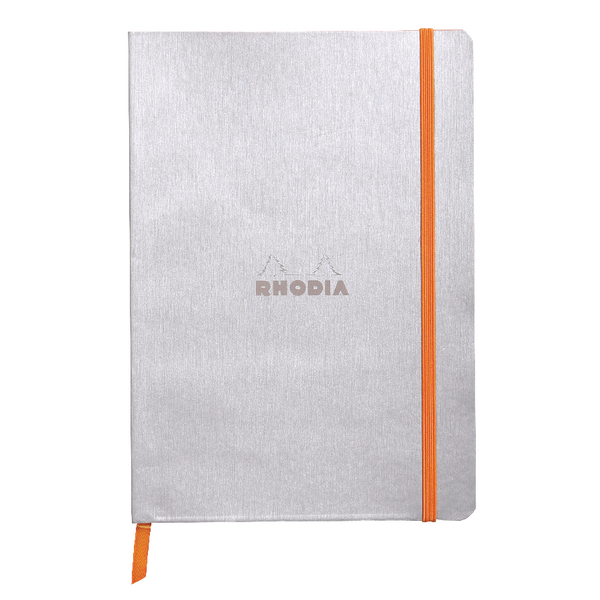 Rhodiarama Soft Cover A5 160 Pages Silver Notebook