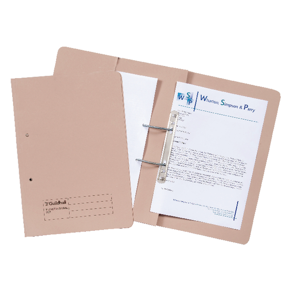 Guildhall Transfer Spring Pocket File Buff [Pack of 25]