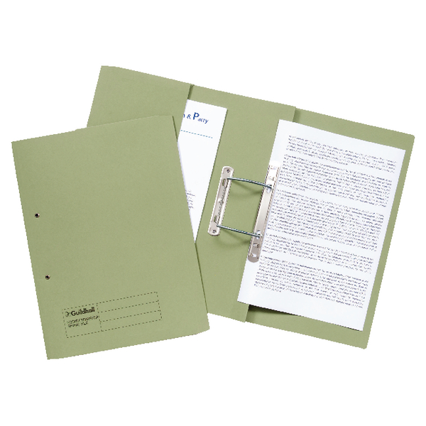 Guildhall Super Heavyweight Pocket Spiral File Green [Pack of 25]
