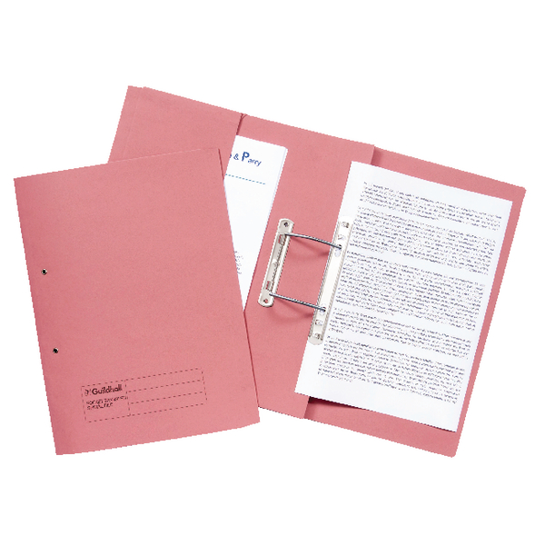 Guildhall Super Heavyweight Pocket Spiral File Pink [Pack of 25]