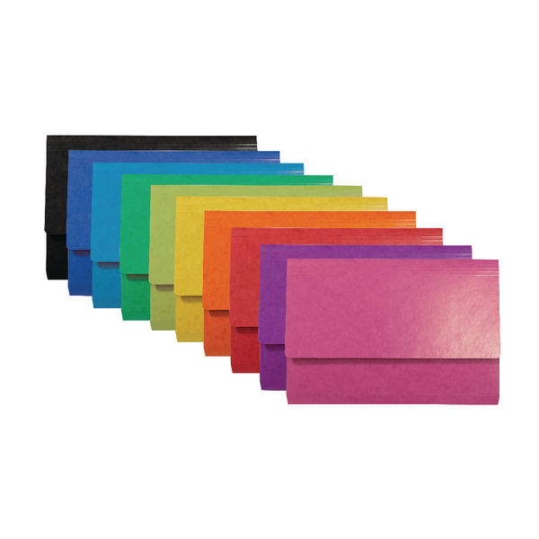 Iderama Pocket Wallet Foolscap Assorted [Pack of 25]
