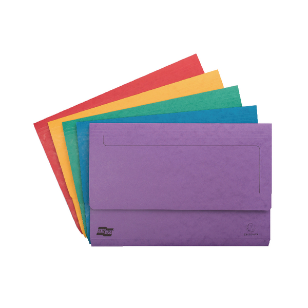 Europa Pocket Wallet Foolscap Assorted [Pack of 25]