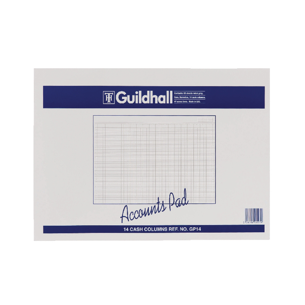 Guildhall Account Pad 14 Cash Columns