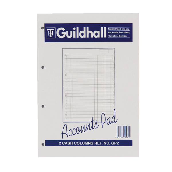Guildhall Account Pad 2 Cash Columns
