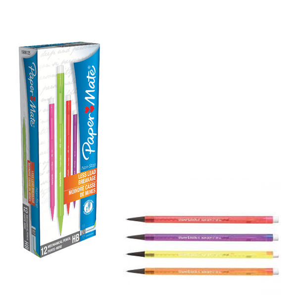 PaperMate Pencil Non-Stop Assorted Colours [Pack of 12]
