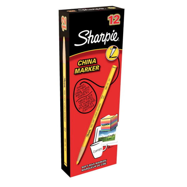 Sharpie China Marker Bullet Yellow [Pack of 12]