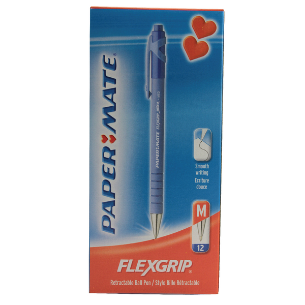 PaperMate Flexgrip Ball Pen Retractable Blue [Pack of 12]