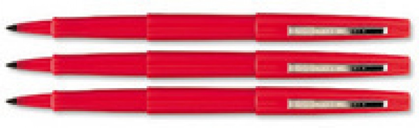 PaperMate Nylon Pens Red [Pack of 12]