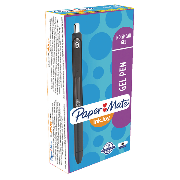 PaperMate Inkjoy Gel Retractable Black [Pack of 12]
