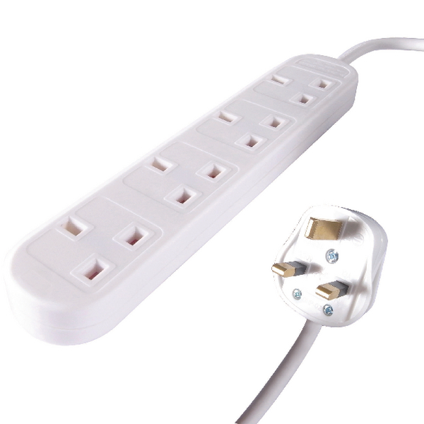 Connekt Gear UK 4-GANG Mains Power Extension Block 3M