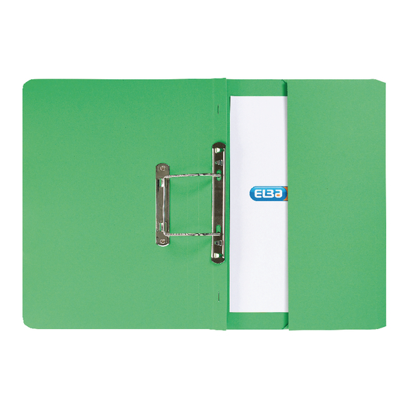 Stratford Spring Pocket File Foolscap Green [Pack of 25]