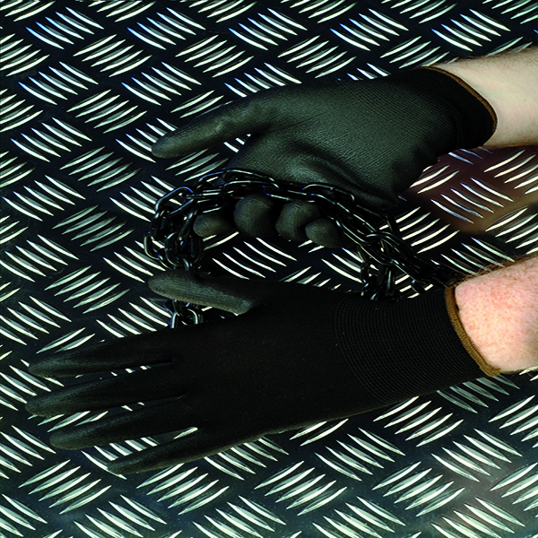 Polyurethane Coated Gloves Size 9 Black