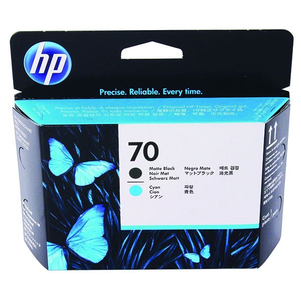 HP C9404A Matte Black and Cyan Printheads