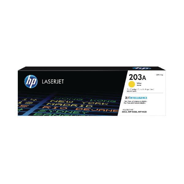Hewlett Packard HP 203A Original Yellow LaserJet Toner Cartridge CF542A alternative image 1