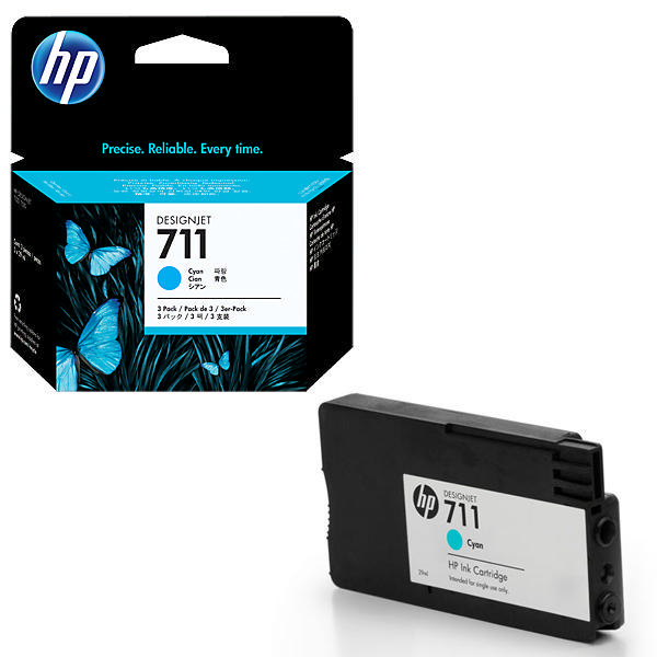 HP CZ134A Cyan Ink Cartridges [Pack of 3]