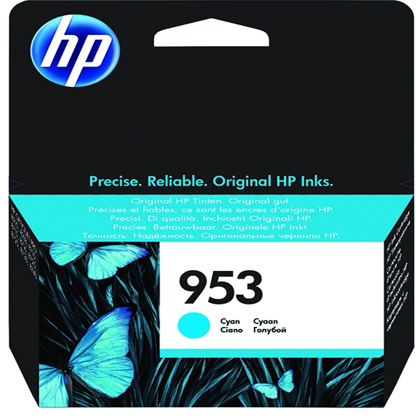HP 953 Cyan 630 Pages Original Ink Cartridge F6U12AE alternative image 1