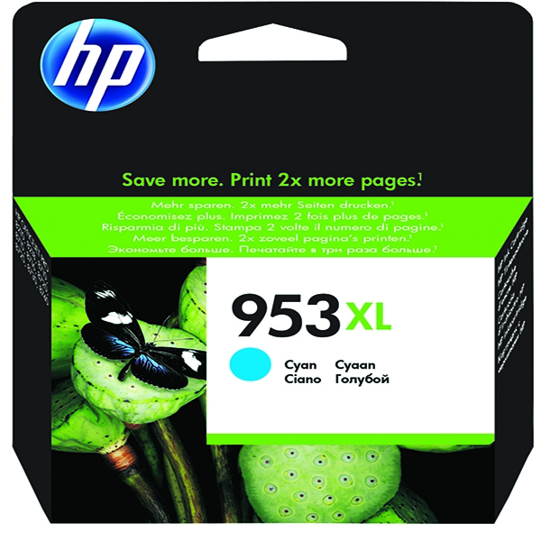 HP 953XL High Yield Ink Cyan Cartridge F6U16AE#BGX alternative image 1