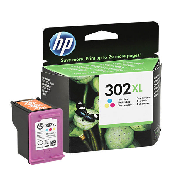 HP 302XL High Capacity Tri-Colour Ink Cartridge F6U67AE alternative image 1