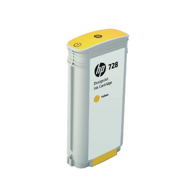 HP 728 DesignJet Ink Yellow Cartridge 130ml alternative image 1