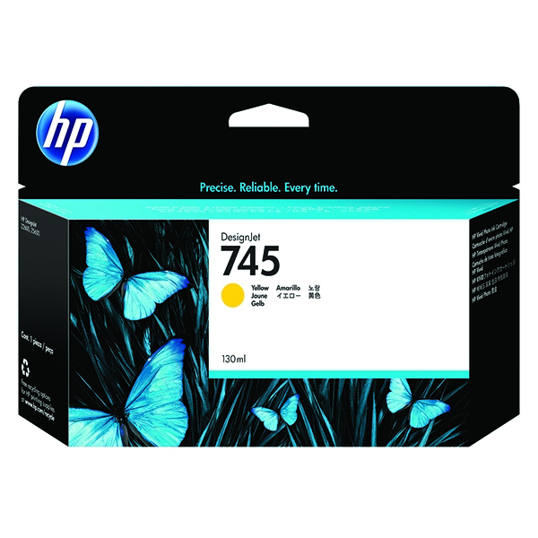 HP 745 DesignJet Ink Yellow Cartridge 130ml